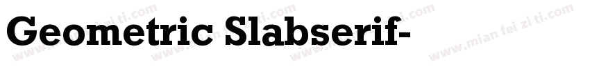 Geometric Slabserif字体转换